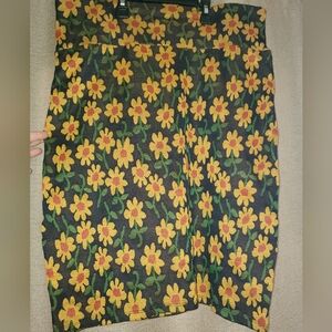 LuLaRoe Cassie Daisy Pencil Skirt SZ XL